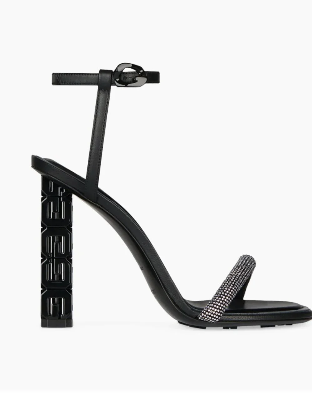 Givenchy G Cube 105 Crystal-Embellished Leather Sandals - 38